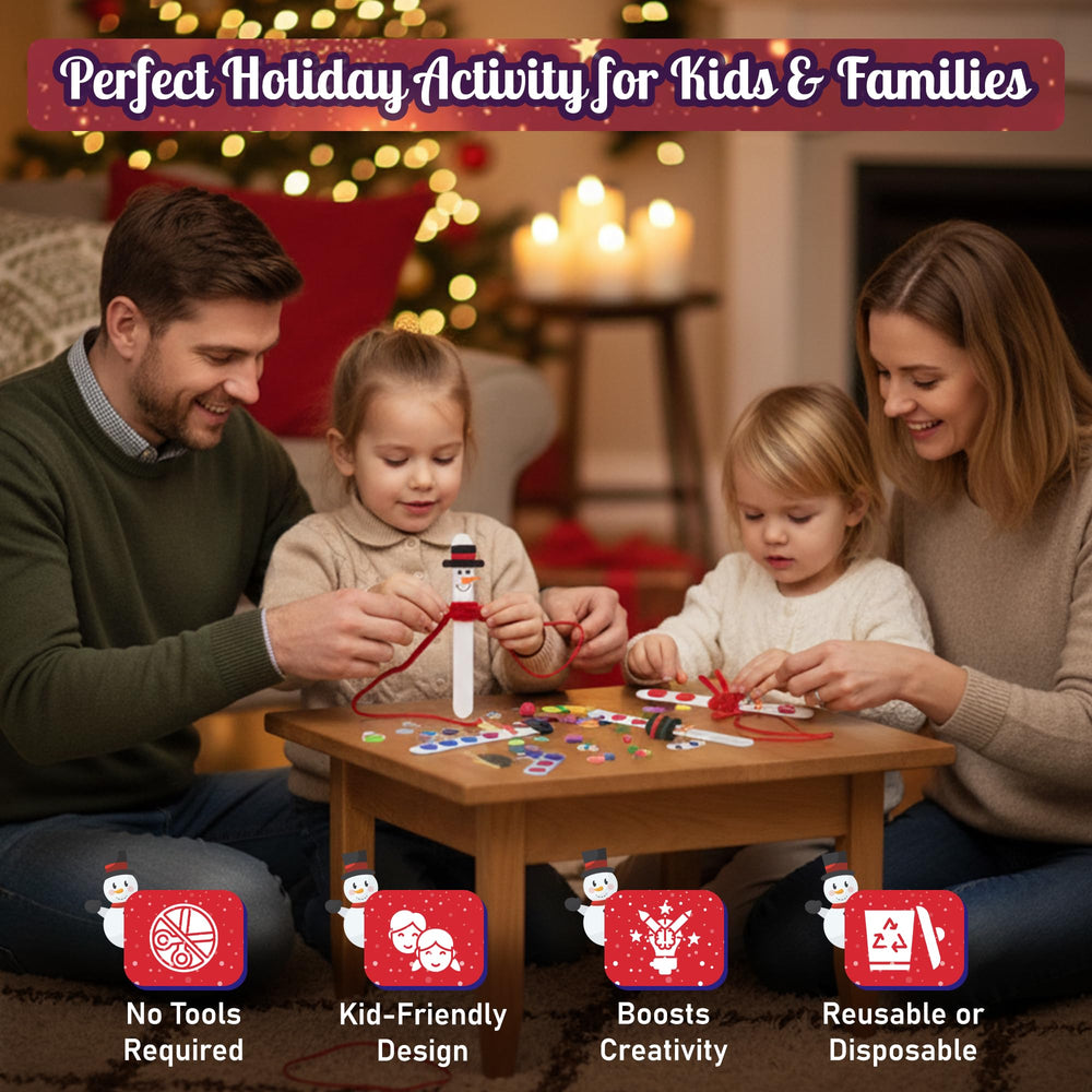 4E's Novelty pipe cleaners and hanging cord for secure ornaments