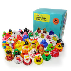 4E's Novelty Snowman duck bath toy for winter holiday play.