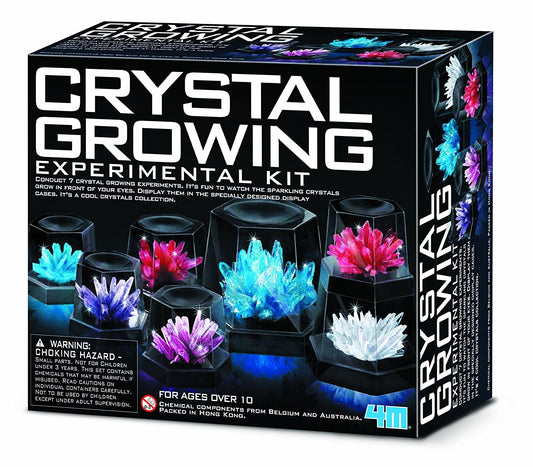 4M crystal-growing-kit display-dome shows crystals for STEM learning.