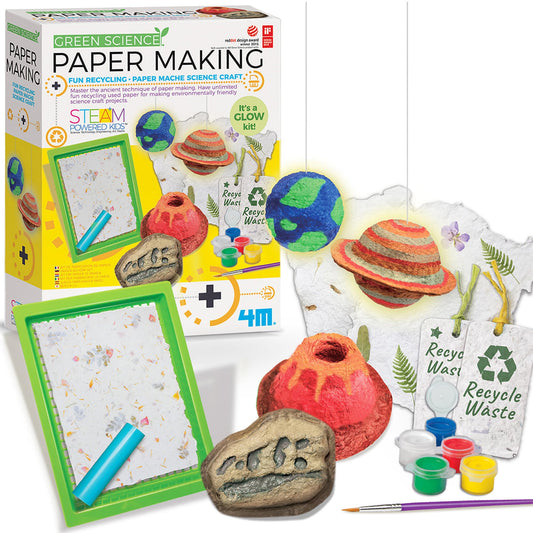 4M Green Science paper making kit plastic mesh tray for easy recycling crafts