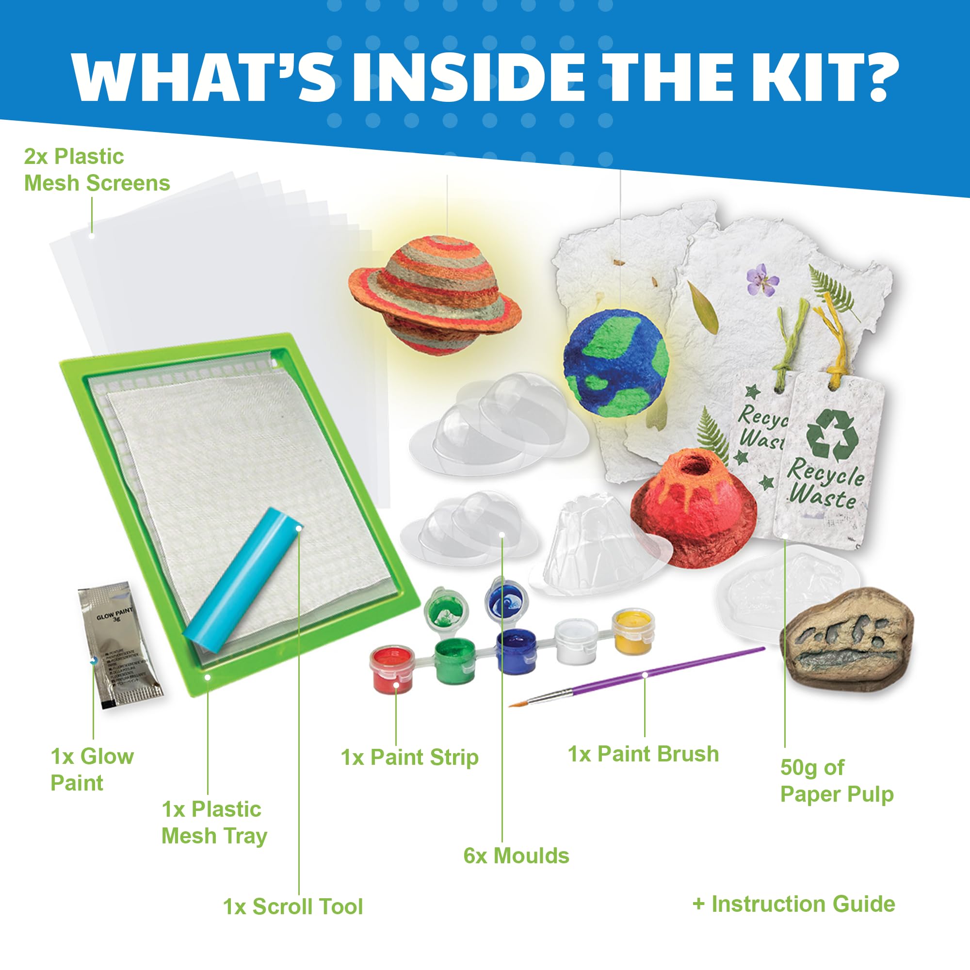 4M Green Science volcano blister mould adds dramatic paper mache builds