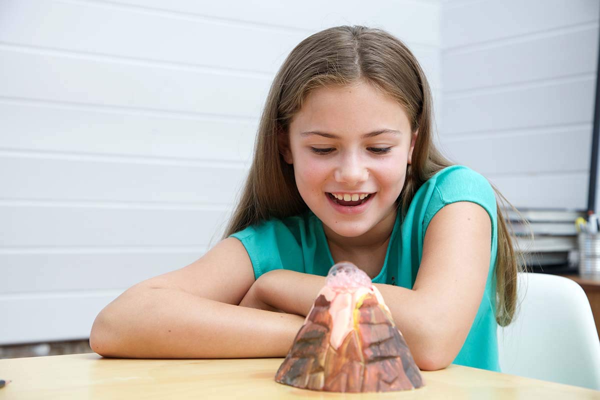 4M KidzLabs finished volcano display ready for review
