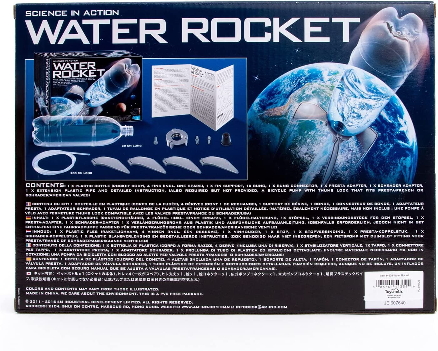 4M Water Rocket Kit ready to launch after assembly.