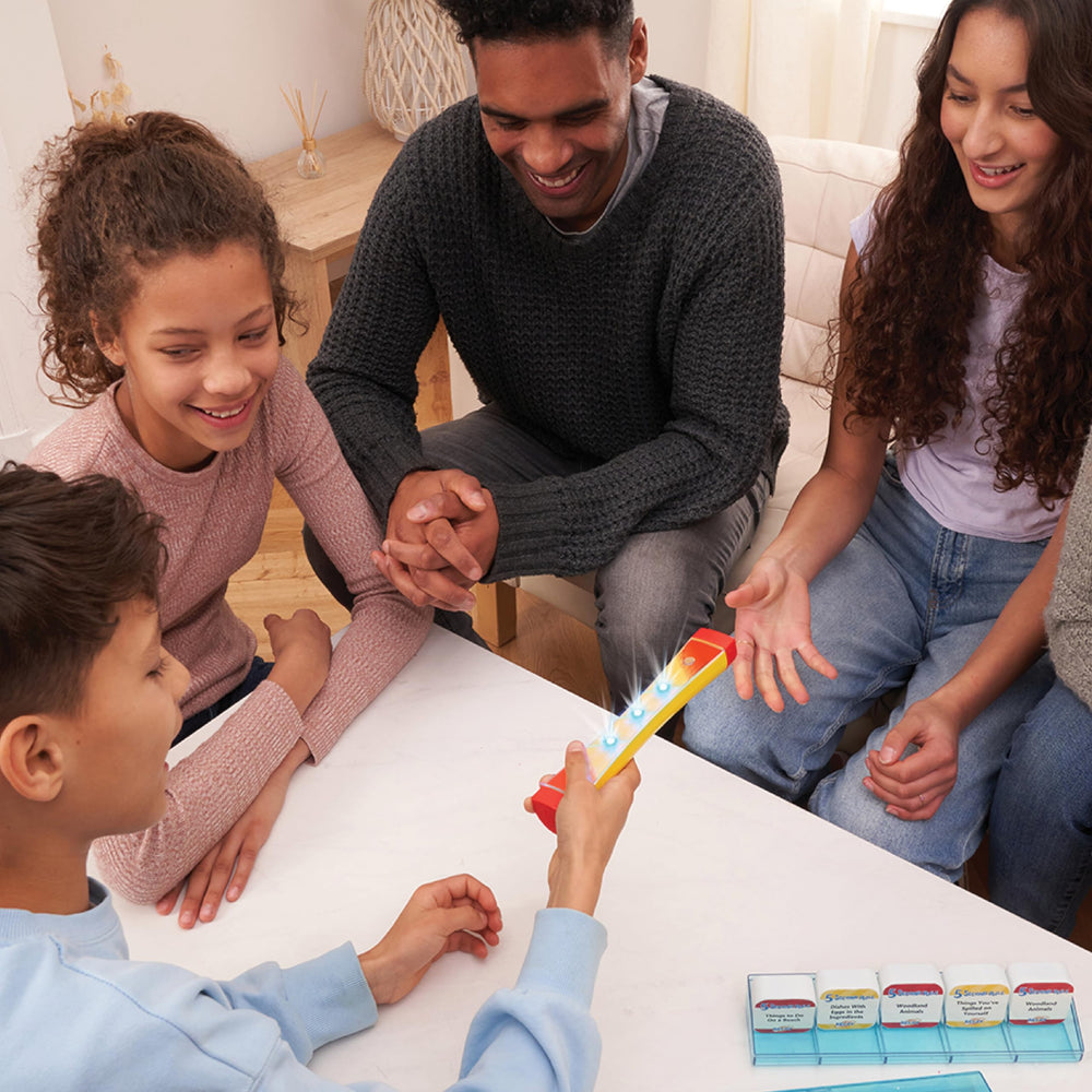 5 Second Rule Relay family game night setup for easy at home fun