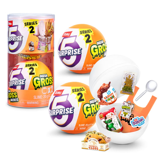 5 Surprise Mega Gross Minis Series 2 capsule offers an exciting unboxing moment for collectors.