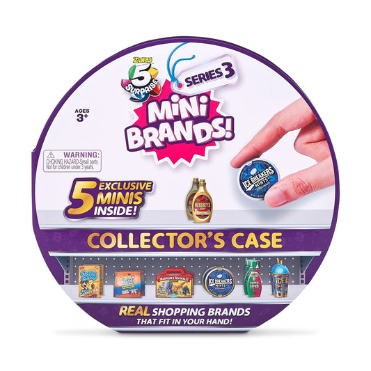 5 Surprise Mini Brands Series 3 Collector Case front view with organized display space.