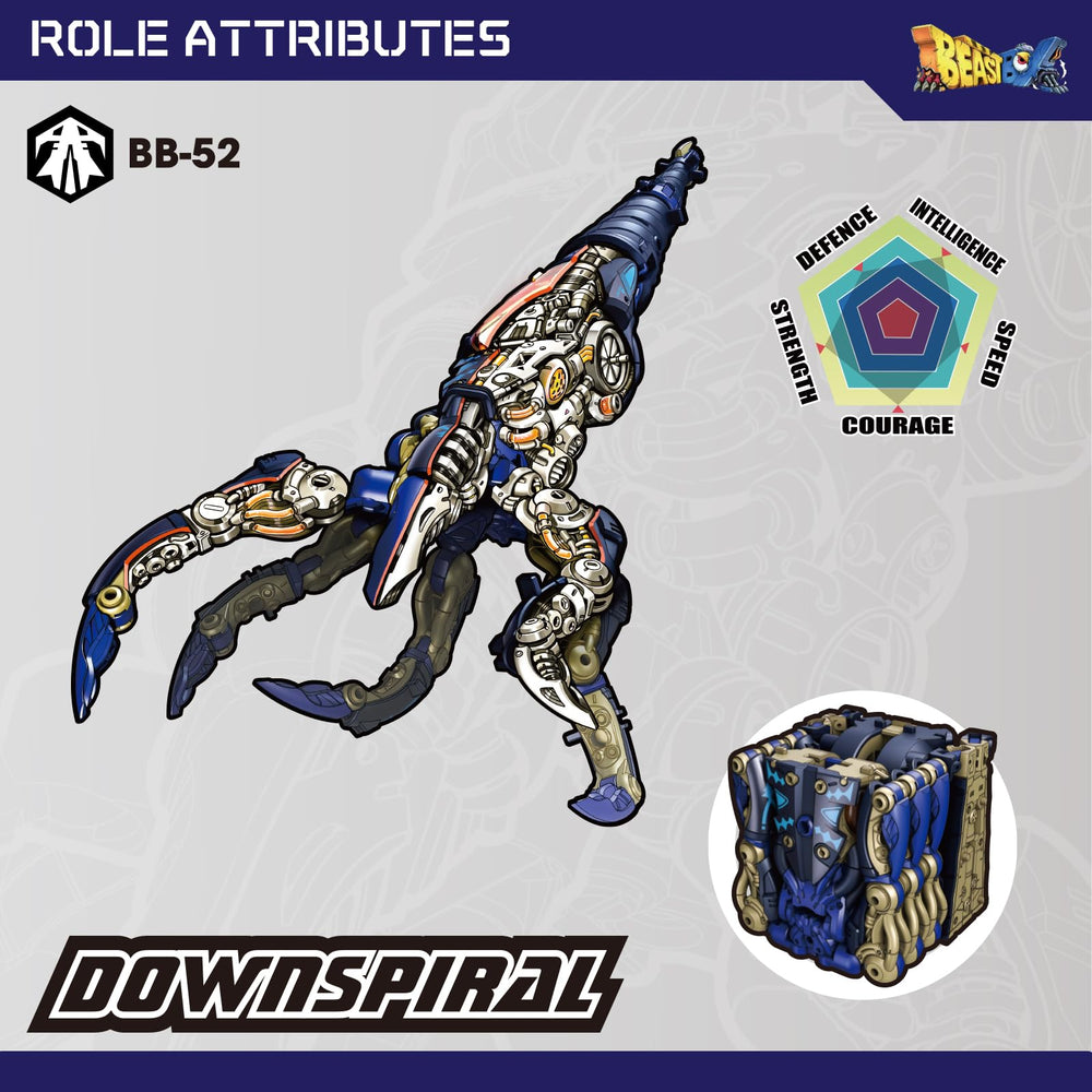 52TOYS BEASTBOX DOWNSPIRAL ready for pose and display