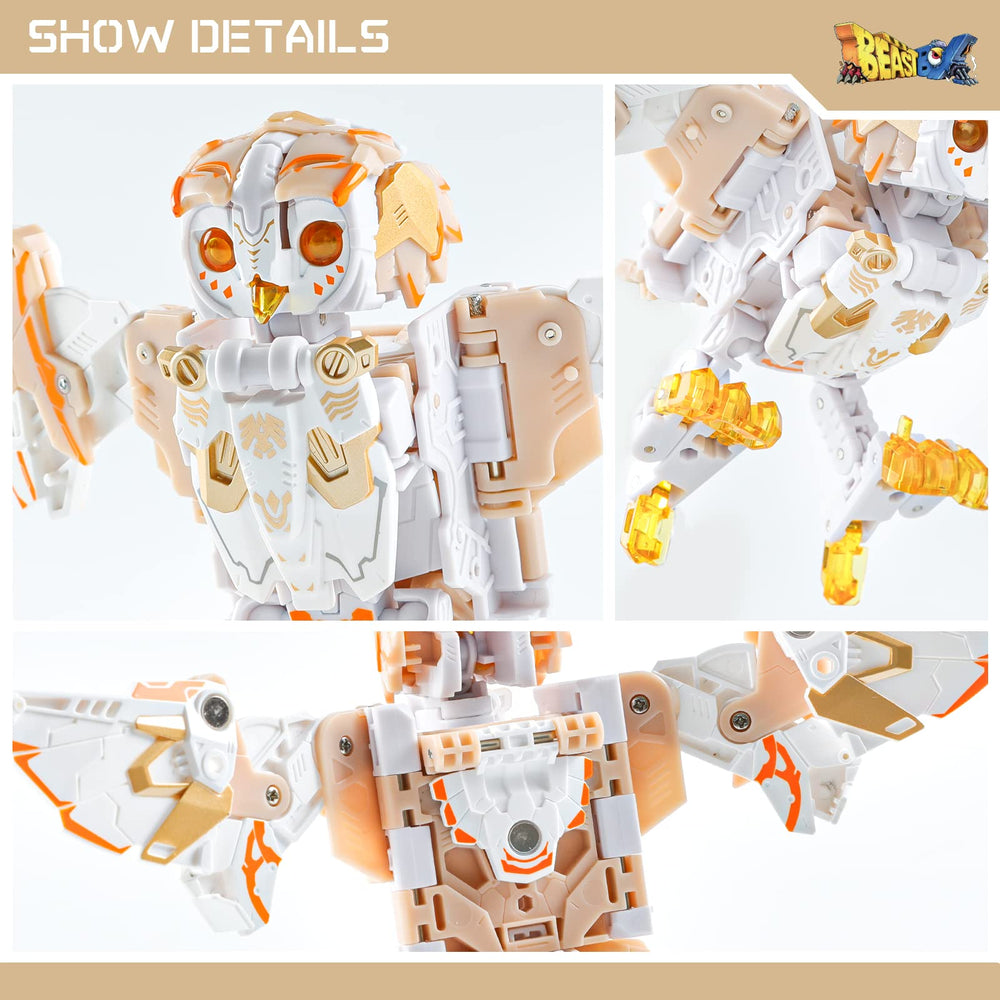 52TOYS BEASTBOX WHITE NOISE showcases flexible joints and pose options