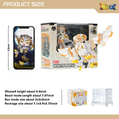 52TOYS BEASTBOX WHITE NOISE instruction manual included for easy transformation