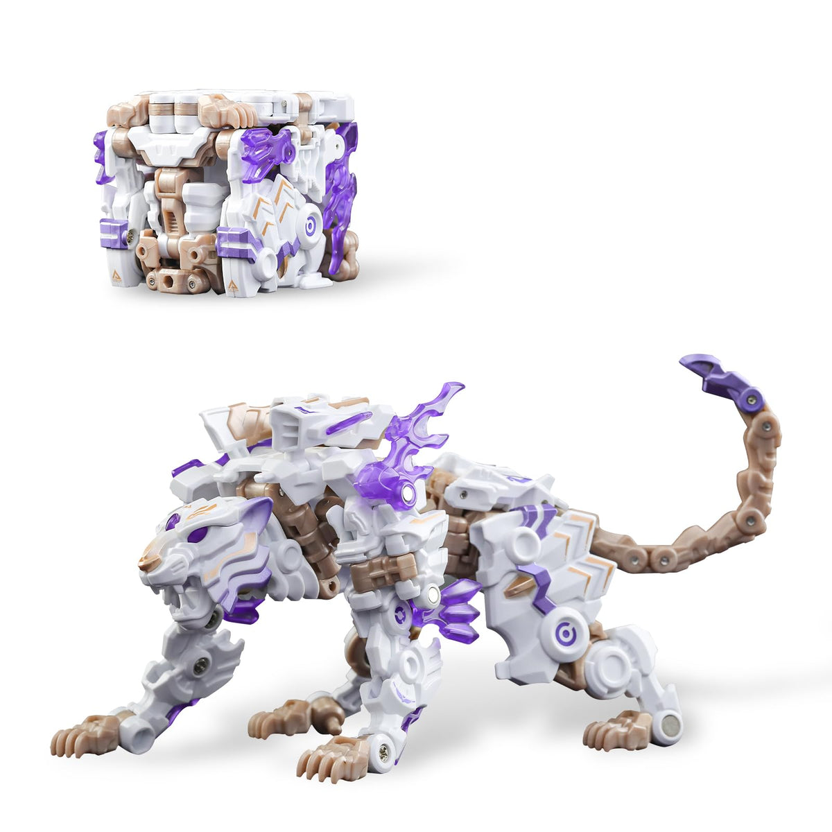 52TOYS Infinity Box IB-03 White Tiger in cube mode for compact display
