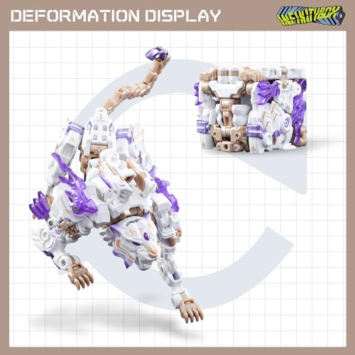 52TOYS Infinity Box IB-03 White Tiger in mecha mode for dynamic play