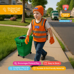 7 Days of Play trash-collector-hat, child-friendly fit for pretend play.