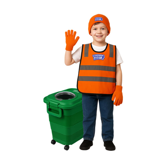7 Days of Play trash-collector-vest, comfortable and easy to wear for kids.