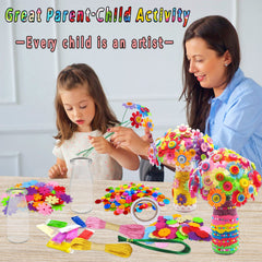 7july Button Felt Bouquet Assembly demonstrates easy hands-on creativity.
