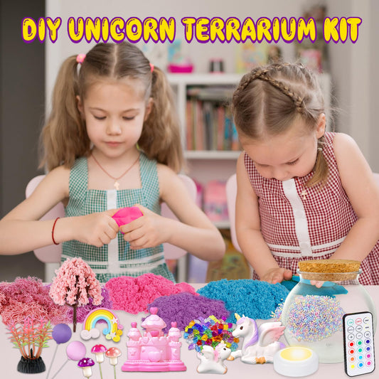 7july led night light terrarium creates a colorful glow for cozy nights.