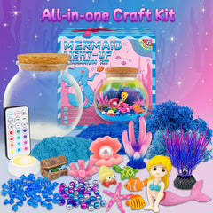 7july Mermaid Terrarium Kit assembly encourages fine motor skills and focus