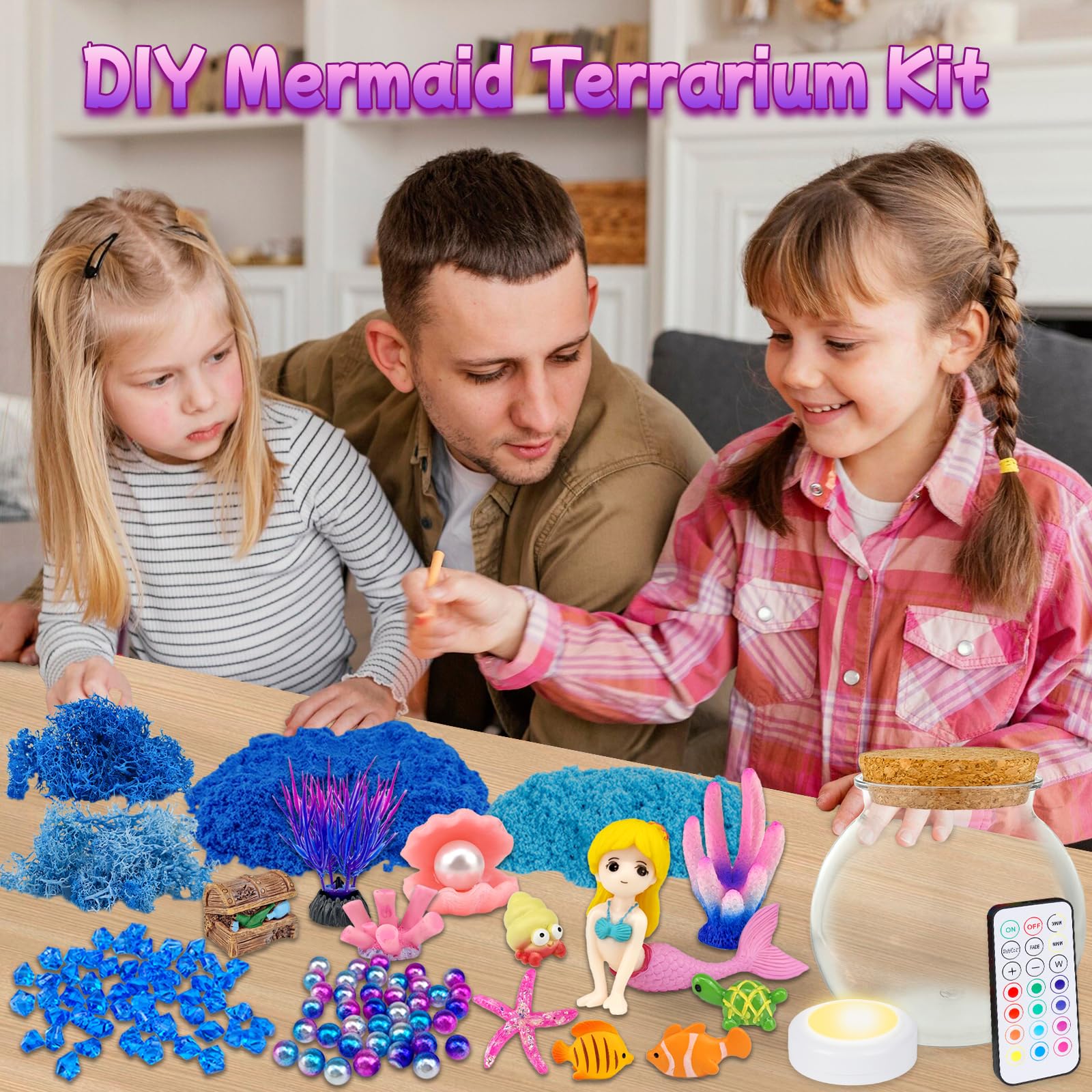 7july Mermaid Terrarium Kit decor elements inspiring colorful decoration sessions