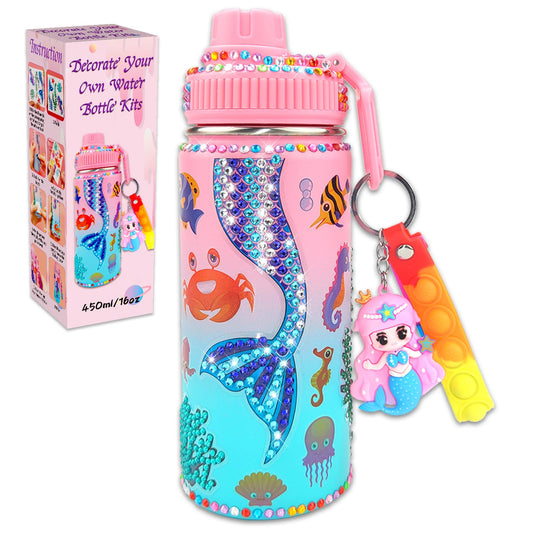 7july Mermaid Water Bottle Kit front view for creative customization and play