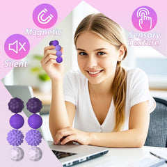 8 Pack Silicone Magnetic Fidget Balls are BPA-free for safe, lightweight play