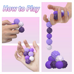 8 Pack Silicone Magnetic Fidget Balls for silent use in meetings and classrooms