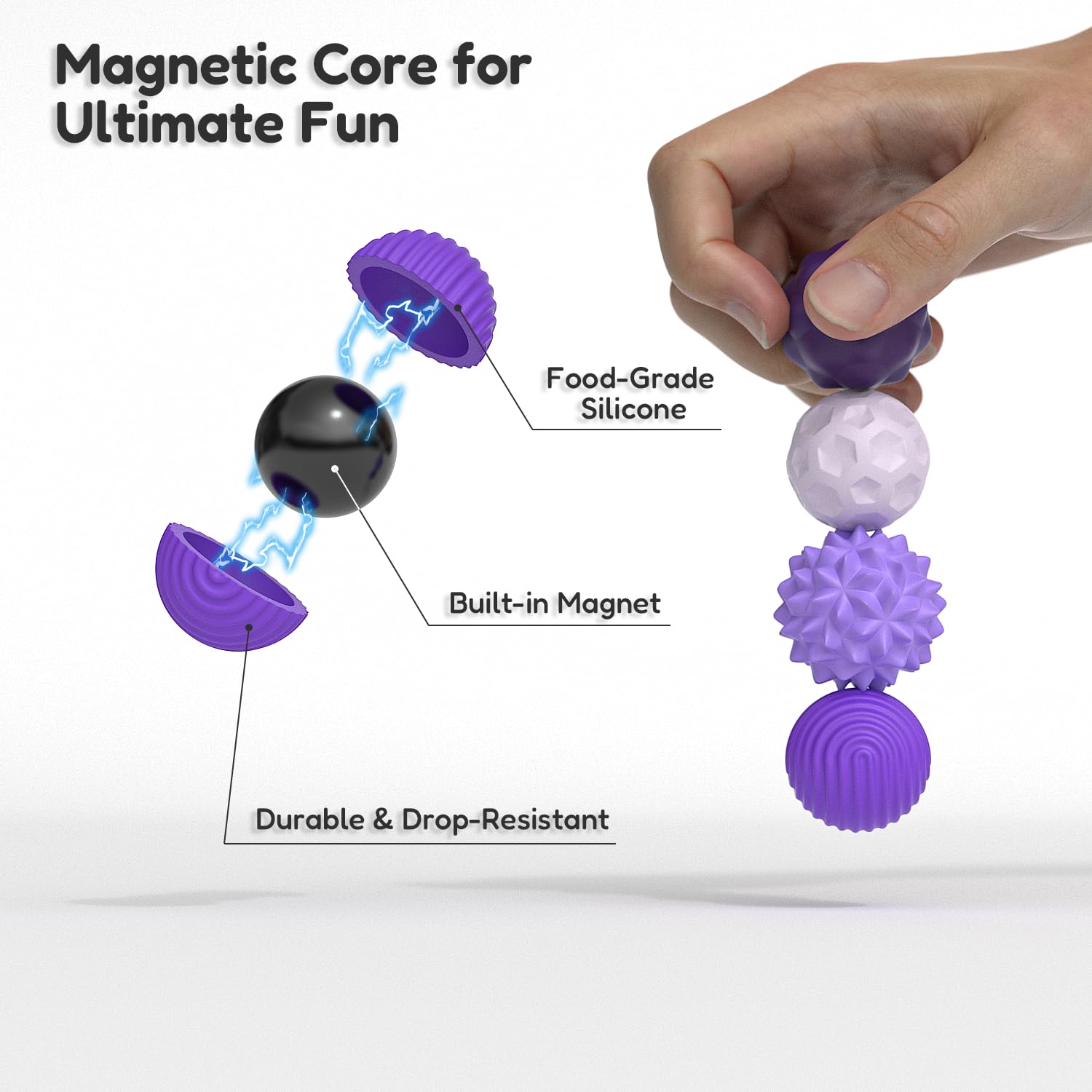 8 Pack Silicone Magnetic Fidget Balls can help ease office stress discreetly