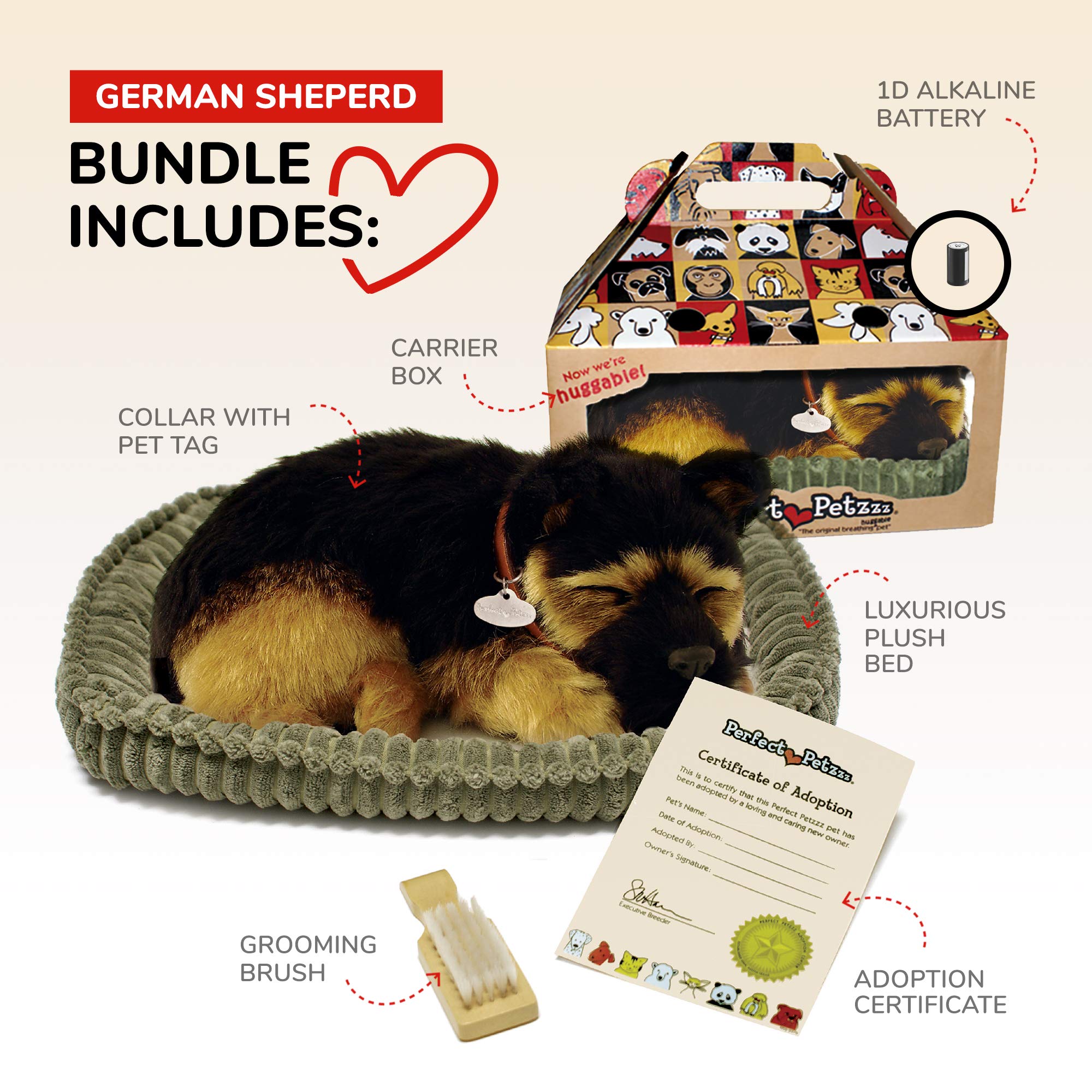 88 Unlimited German Shepherd Plush side view for lifelike cuddling and companionship