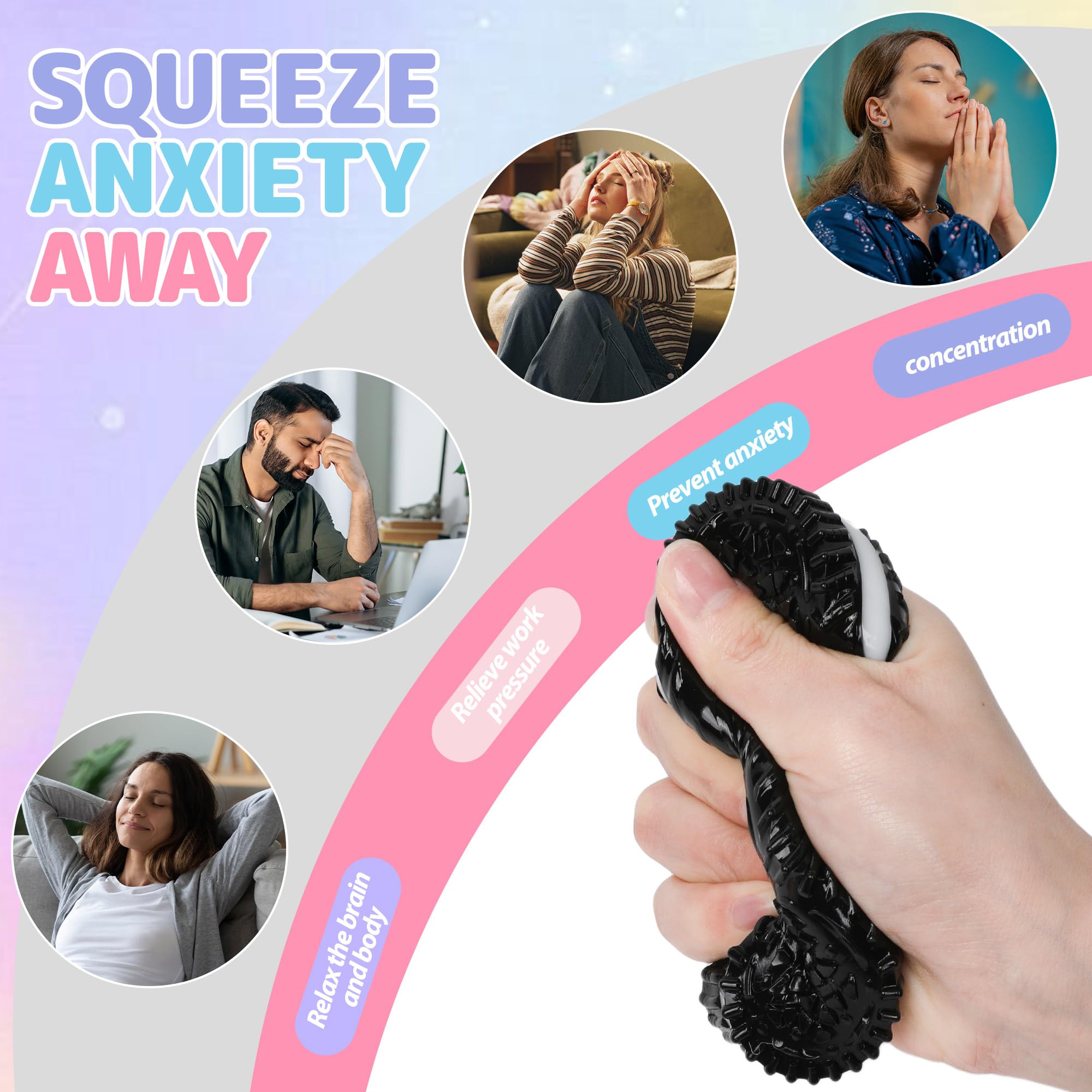 8Pack Cookie Squishy Toy textured surface offers satisfying tactile stimulation.
