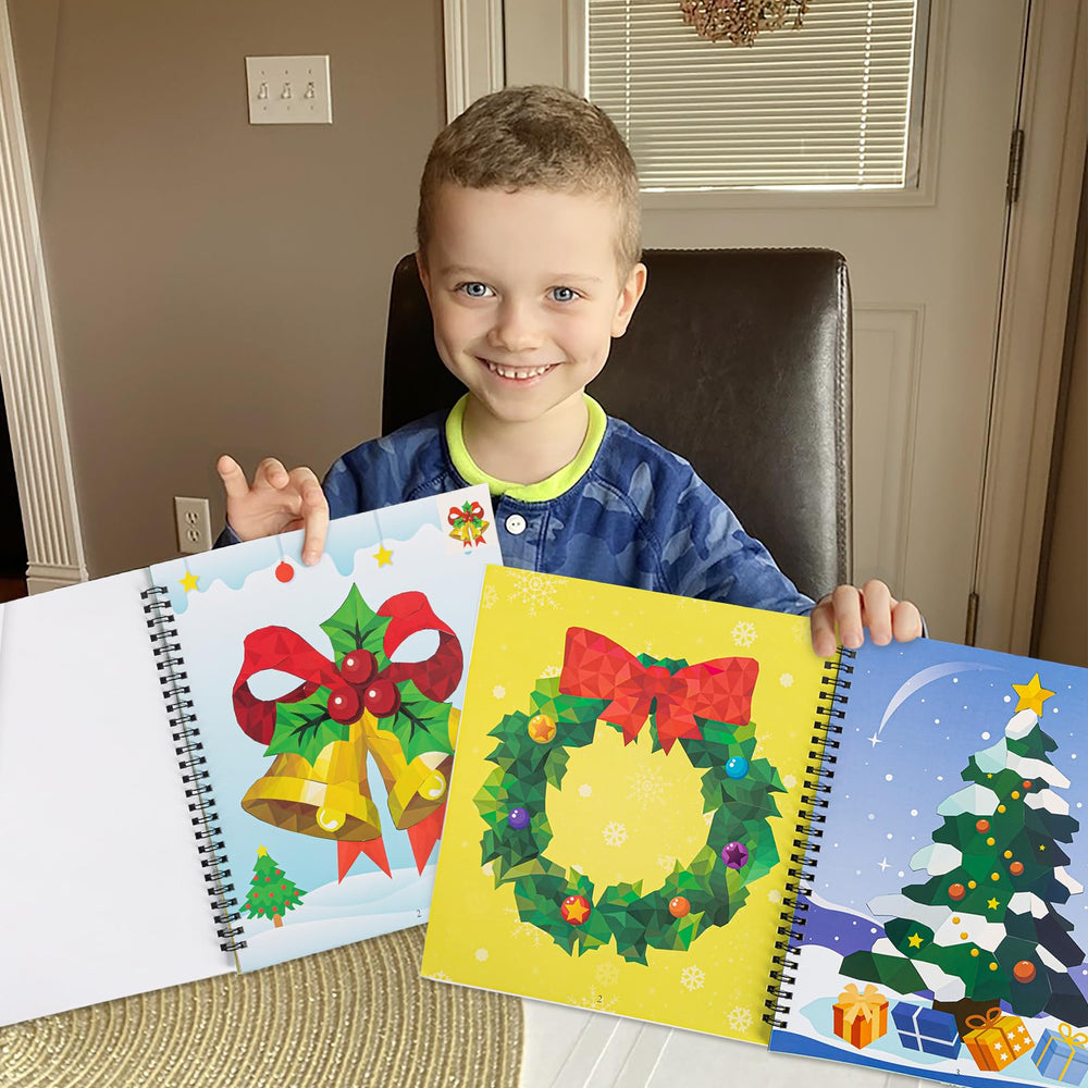 90shine Christmas tree design sticker book sparks colorful holiday creations.
