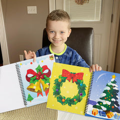 90shine Christmas tree design sticker book sparks colorful holiday creations.