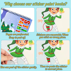 90shine reindeer design sticker book encourages merry art and quick setup.