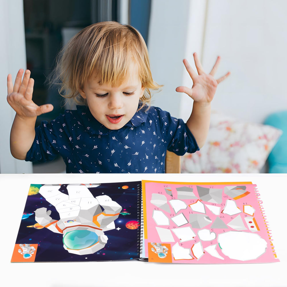 90shine two sticker books opened to show colorful pages for creative activities.