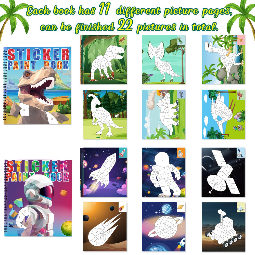 90shine educational sticker pages with 22 pictures to spark learning through play.
