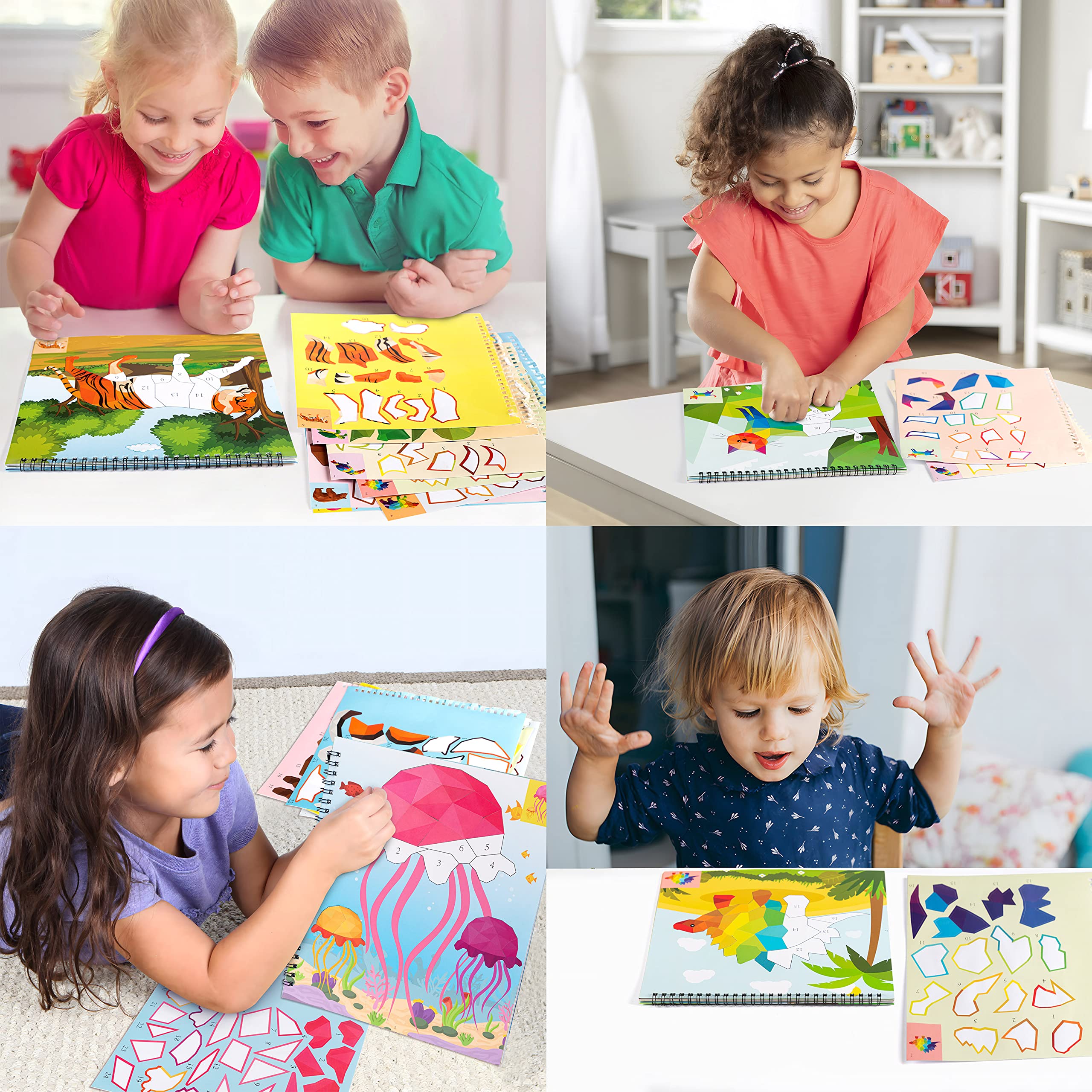 90shine sticker book providing 11 pages per book for guided art.