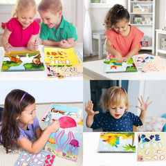 90shine sticker book providing 11 pages per book for guided art.