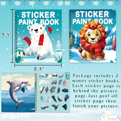 90shine winter animal scene stickers reusable and color-rich for imaginative play.
