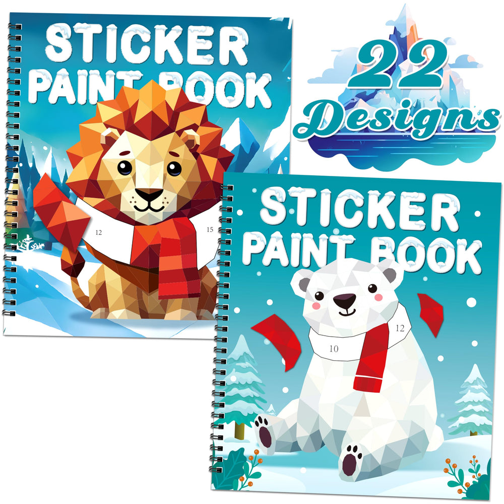 90shine winter sticker books cover invites kids to start creative winter scenes.