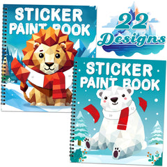 90shine winter sticker books cover invites kids to start creative winter scenes.