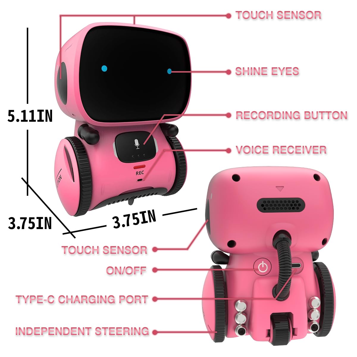 98K robot toy safe ABS plastic provides durable, worry-free play
