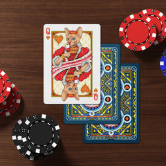 99FOX Noblific Cats playing cards air cushion shuffle for effortless, reliable handling.