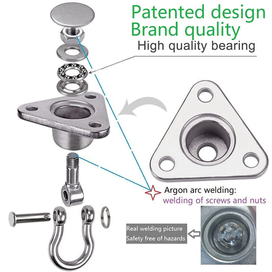 9M hanger demonstrates 180°/360° swivel for versatile suspensions.