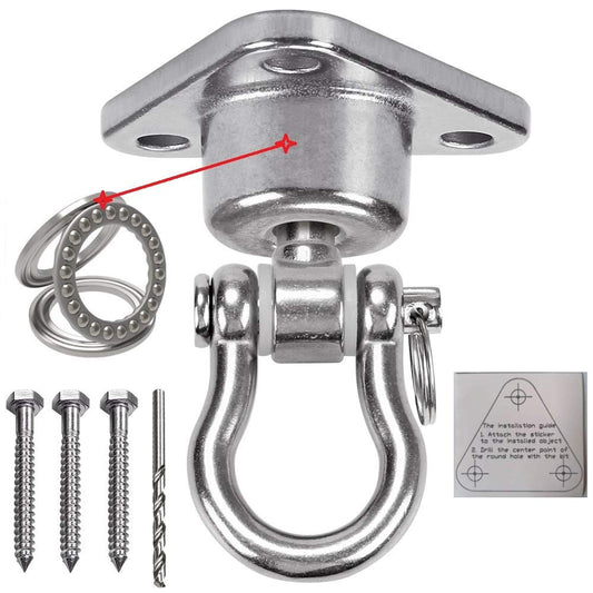 9M stainless steel hanger closeup showing smooth bearing for reliable rotation.
