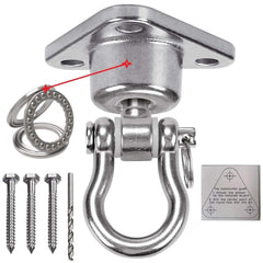 9M stainless steel hanger closeup showing smooth bearing for reliable rotation.