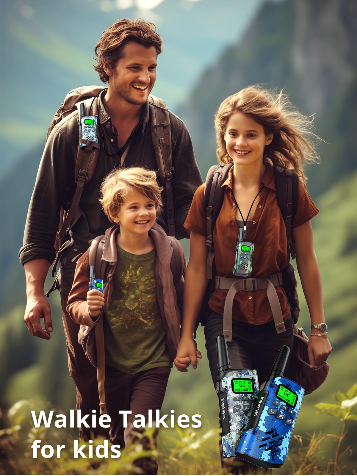 Inspireyes outdoors use supports camping, hiking, or park outings with kids