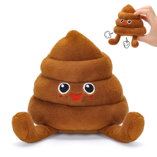 A AIFAMY funny poop plush toy with four fart sounds for pranks.