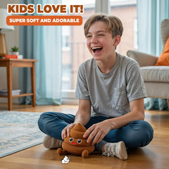AIFAMY poop plush toy with built-in battery pack.