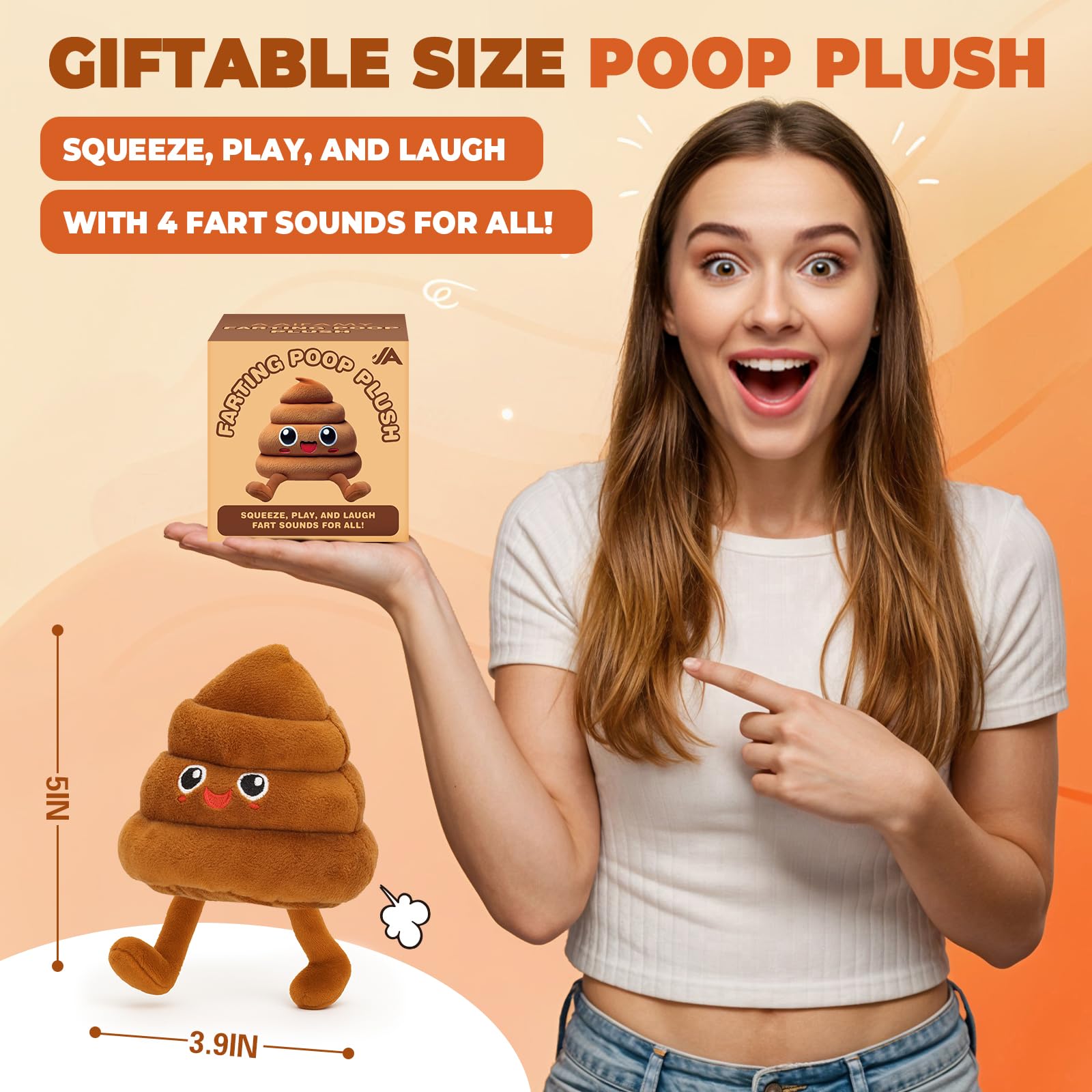 AIFAMY poop plush toy soft fabric for playful decor.