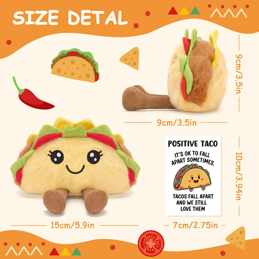 A AIFAMY Taco plush close-up embroidery shows vibrant colors and durable stitching