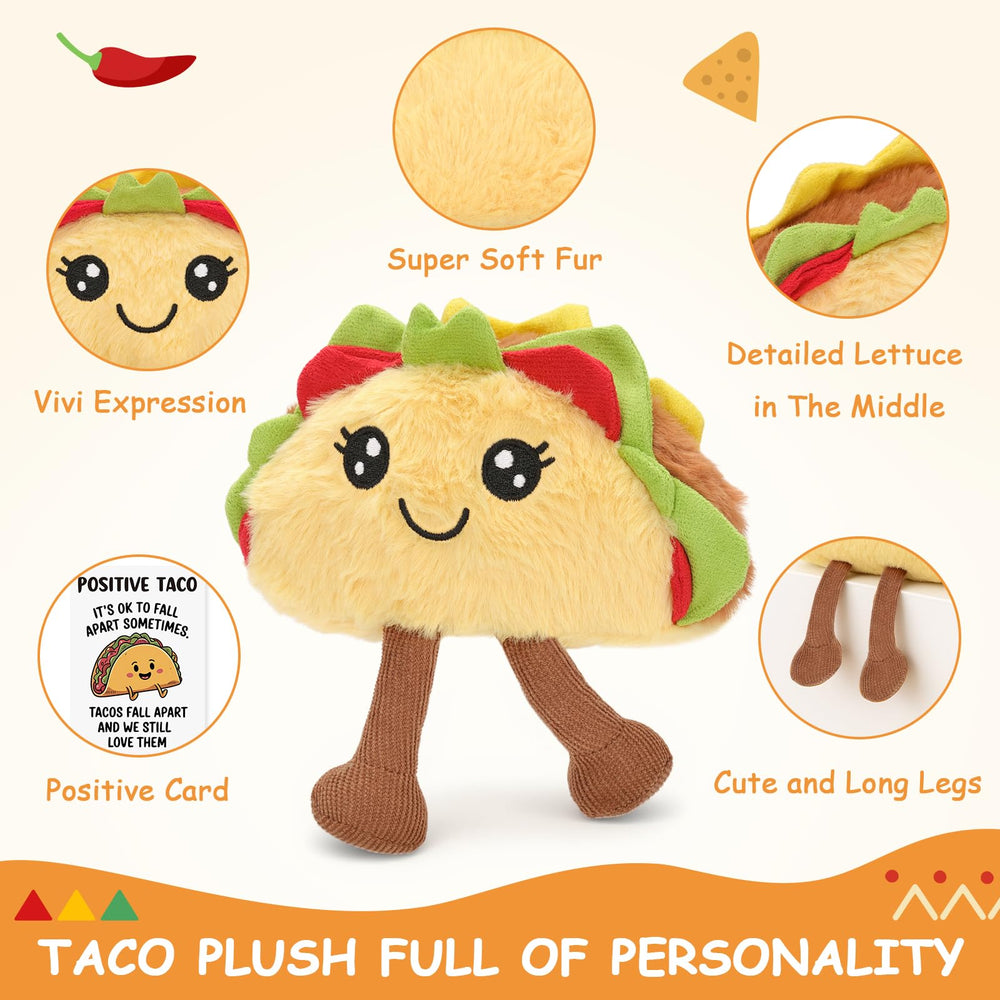 A AIFAMY Taco stuffed toy on a desk serving as a friendly desk buddy