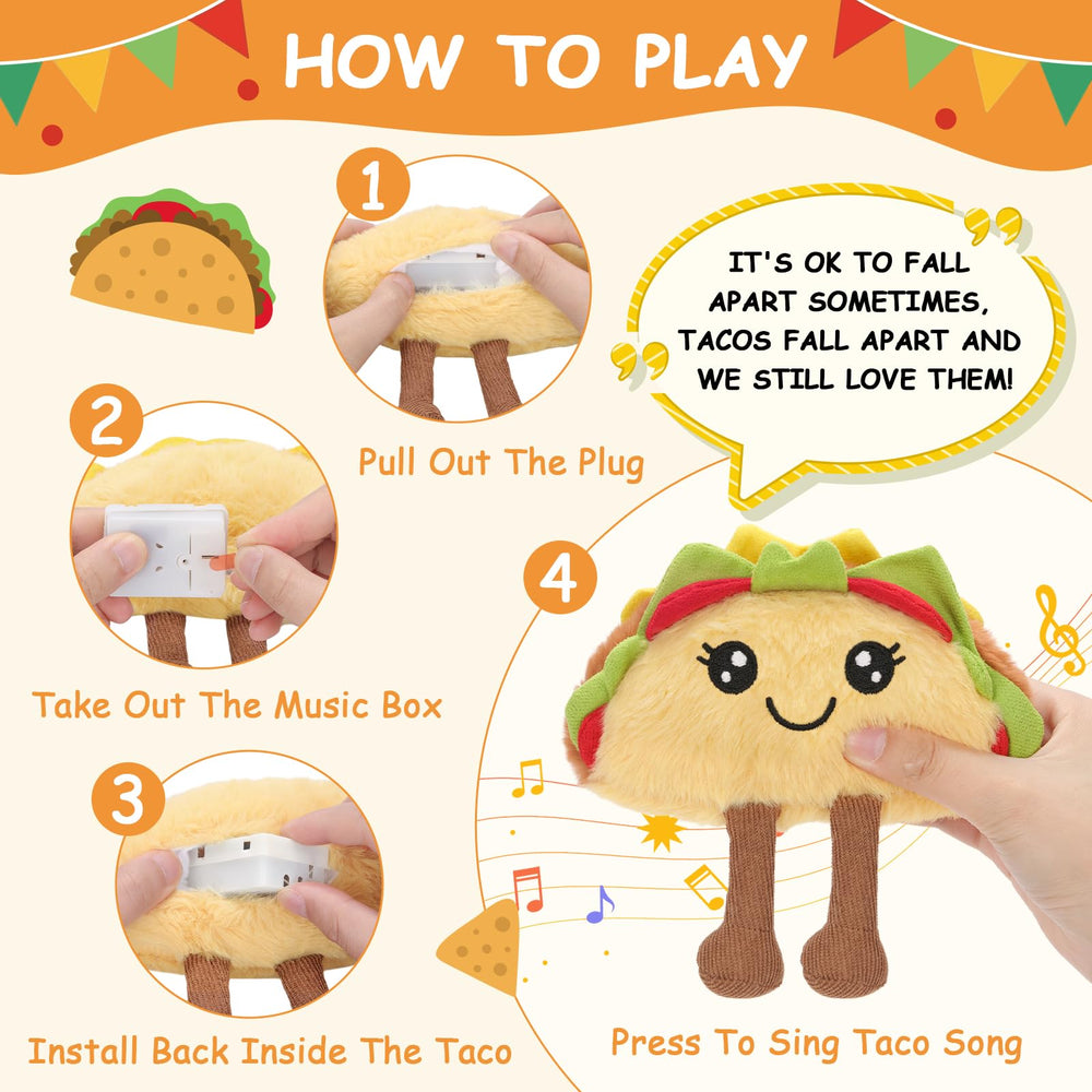 A AIFAMY Taco stuffed toy embroidery detail with lettuce toppings for playful charm