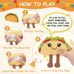 A AIFAMY Taco stuffed toy embroidery detail with lettuce toppings for playful charm